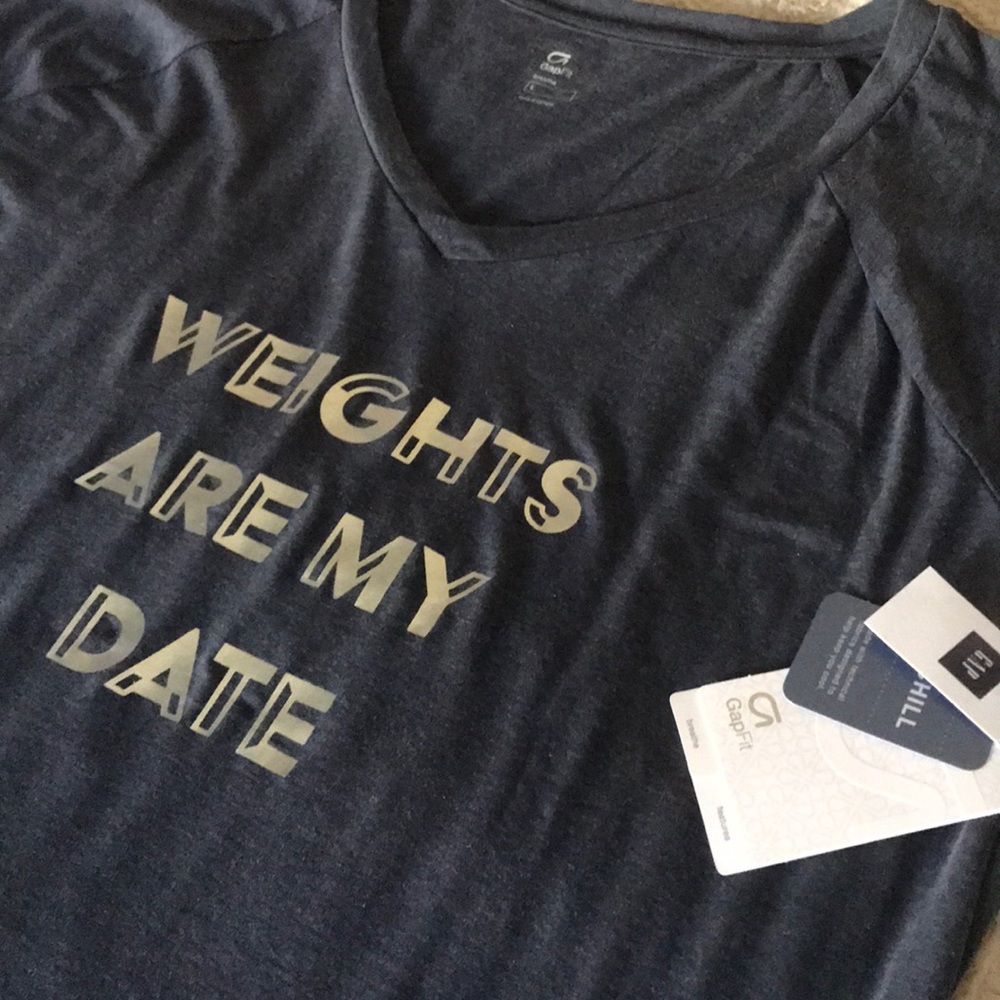 GAP Blue v-neck breathable t-shirt